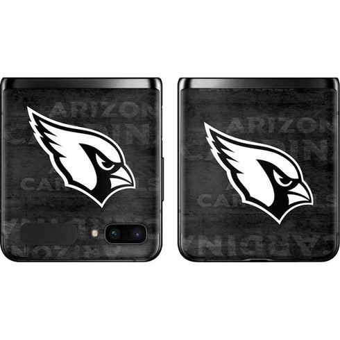 NFL Arizona Cardinals Black & White Galaxy Z Flip Skin