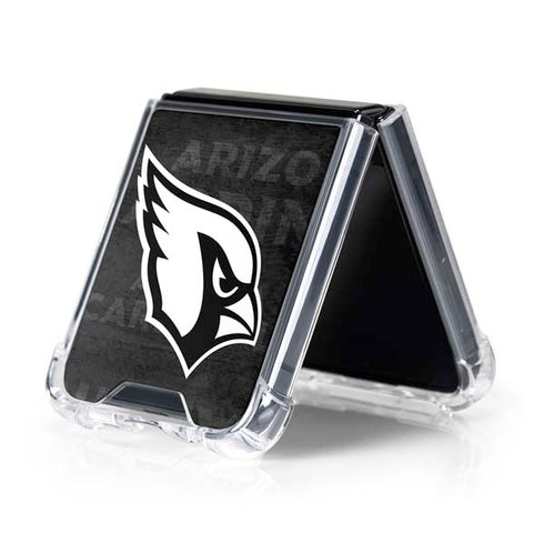 NFL Arizona Cardinals Black & White Galaxy Z Flip5 5G Clear Case