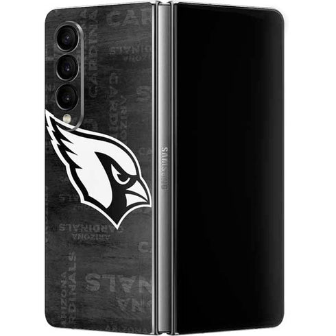 NFL Arizona Cardinals Black & White Galaxy Z Fold4 5G Skin