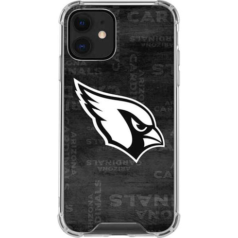 NFL Arizona Cardinals Black & White iPhone 12 Clear Case
