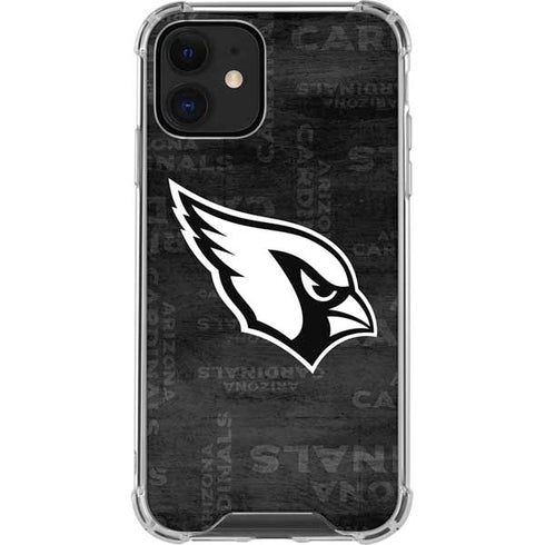 NFL Arizona Cardinals Black & White iPhone 12 Mini Clear Case