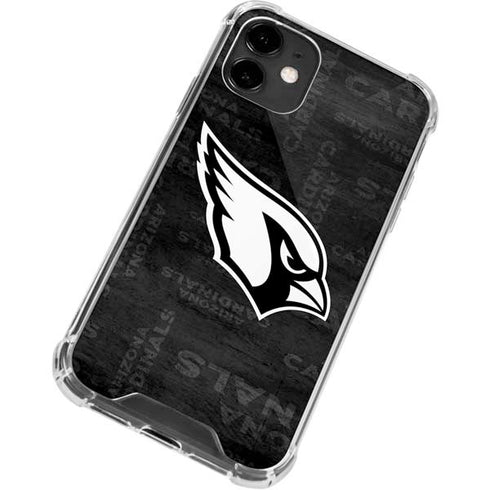 NFL Arizona Cardinals Black & White iPhone 12 Mini Clear Case