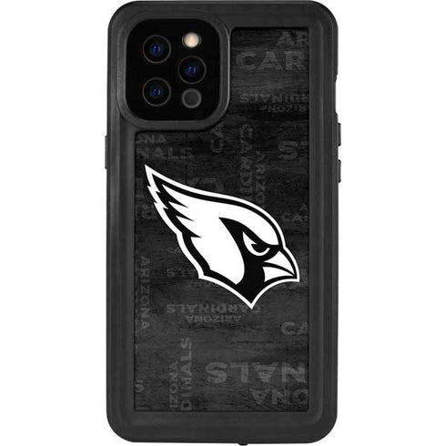 NFL Arizona Cardinals Black & White iPhone 12 Pro Max Waterproof Case