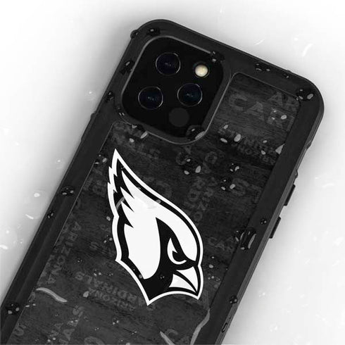 NFL Arizona Cardinals Black & White iPhone 12 Pro Max Waterproof Case