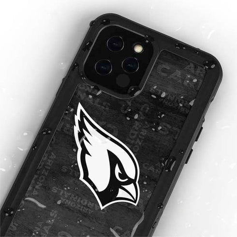 NFL Arizona Cardinals Black & White iPhone 12 Pro Waterproof Case