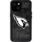 NFL Arizona Cardinals Black & White iPhone 13 Mini Waterproof Case