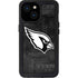 NFL Arizona Cardinals Black & White iPhone 13 Mini Waterproof Case