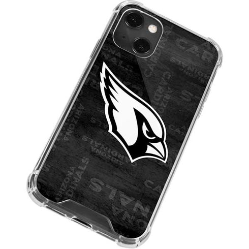 NFL Arizona Cardinals Black & White iPhone 15 Plus Clear Case