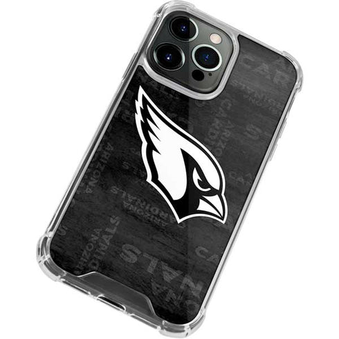 NFL Arizona Cardinals Black & White iPhone 14 Pro Clear Case