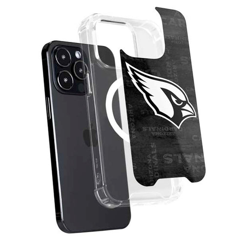 NFL Arizona Cardinals Black & White iPhone 15 Pro Max MagSafe Case