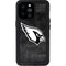 NFL Arizona Cardinals Black & White iPhone 14 Pro Max Waterproof Case