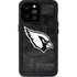 NFL Arizona Cardinals Black & White iPhone 14 Pro Max Waterproof Case