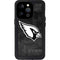 NFL Arizona Cardinals Black & White iPhone 14 Pro Waterproof Case