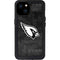 NFL Arizona Cardinals Black & White iPhone 15 Plus Waterproof Case
