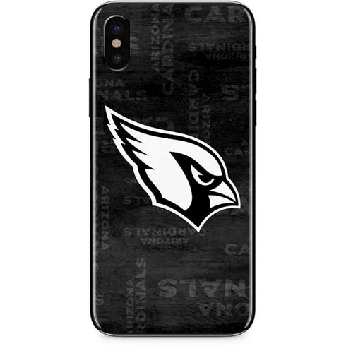 NFL Arizona Cardinals Black & White iPhone X Skin