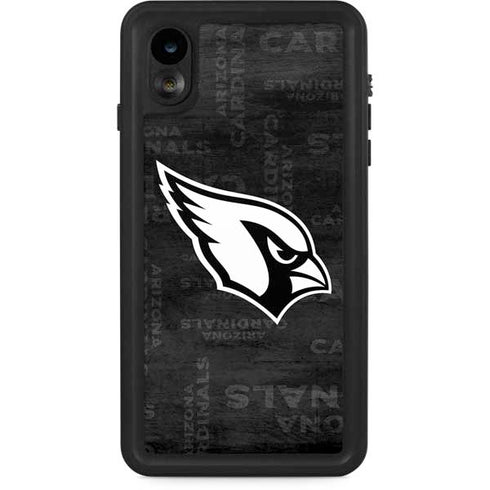 NFL Arizona Cardinals Black & White iPhone XR Waterproof Case