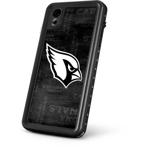 NFL Arizona Cardinals Black & White iPhone XR Waterproof Case
