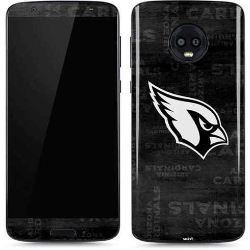 NFL Arizona Cardinals Black & White Moto G6 Skin