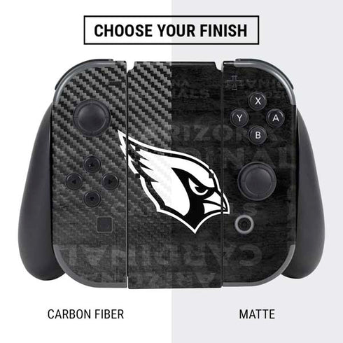 NFL Arizona Cardinals Black & White Nintendo Switch Bundle Skin