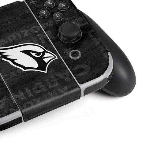 NFL Arizona Cardinals Black & White Nintendo Switch OLED (2021) Skin