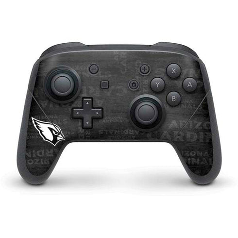 NFL Arizona Cardinals Black & White Nintendo Switch Pro Controller Skin