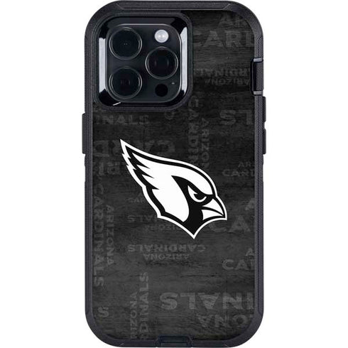 NFL Arizona Cardinals Black & White Otterbox Defender iPhone Skin