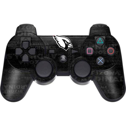 NFL Arizona Cardinals Black & White PS3 Dual Shock wireless controller Skin
