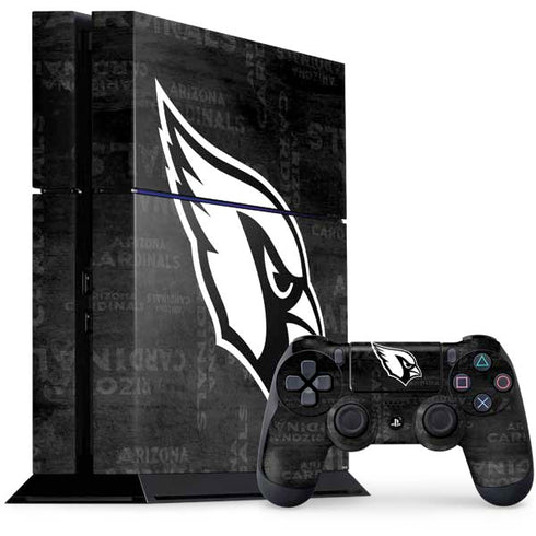 NFL Arizona Cardinals Black & White PS4 Console and Controller Bundle Skin