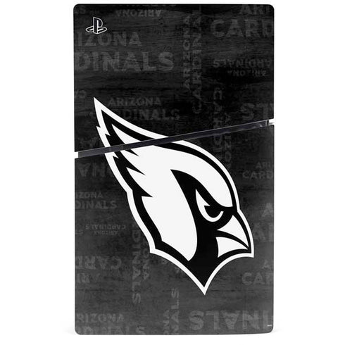 NFL Arizona Cardinals Black & White PS5 Slim Disk Console Skin