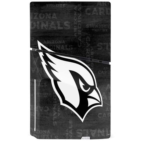 NFL Arizona Cardinals Black & White PS5 Slim Disk Console Skin