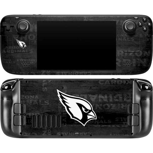 NFL Arizona Cardinals Black & White Steam Deck Handheld Gaming Computer Skin