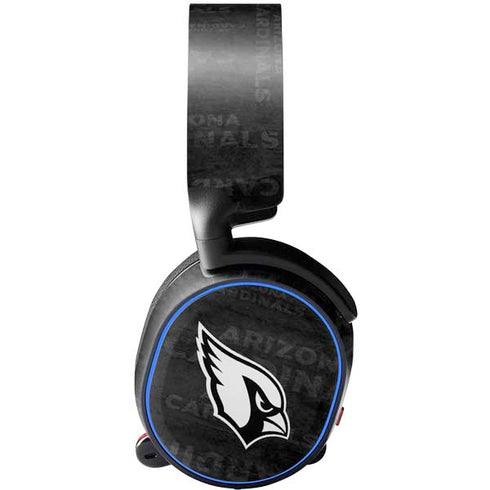 NFL Arizona Cardinals Black & White SteelSeries Arctis 5 Skin