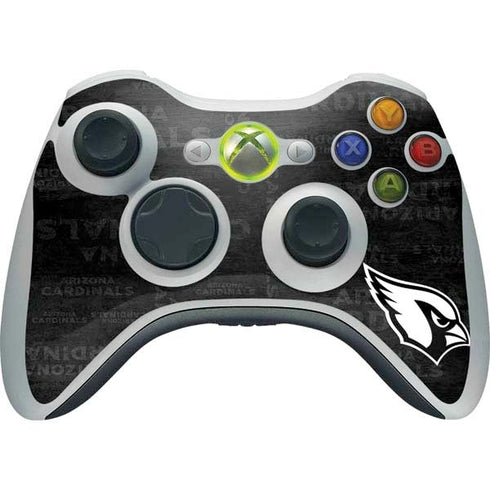 NFL Arizona Cardinals Black & White Xbox 360 Wireless Controller Skin