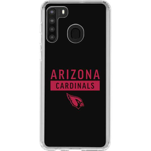 NFL Arizona Cardinals Black Performance Series Galaxy A21 Clear Case