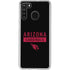 NFL Arizona Cardinals Black Performance Series Galaxy A21 Clear Case