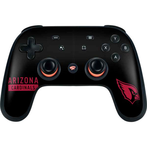 NFL Arizona Cardinals Black Performance Series Google Stadia Controller Skin