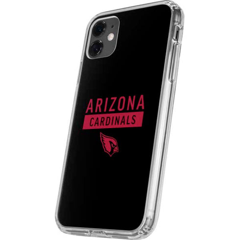NFL Arizona Cardinals Black Performance Series iPhone 11 Clear Case