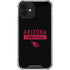 NFL Arizona Cardinals Black Performance Series iPhone 12 Clear Case