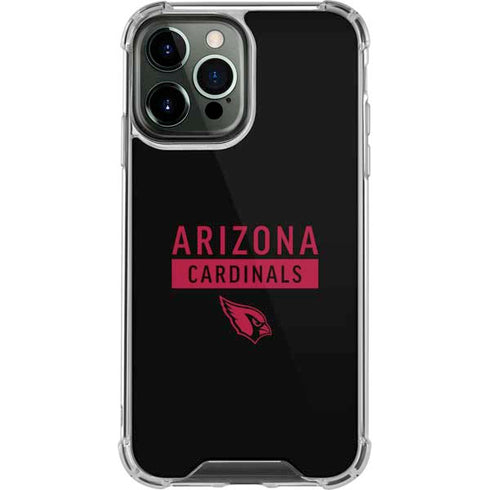 NFL Arizona Cardinals Black Performance Series iPhone 15 Pro Max Clear Case