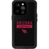 NFL Arizona Cardinals Black Performance Series iPhone 14 Pro Waterproof Case