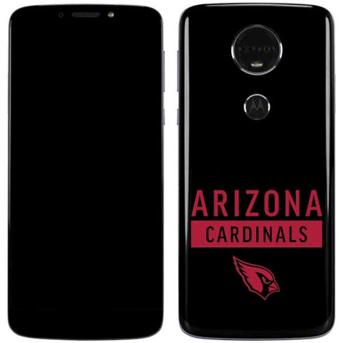 NFL Arizona Cardinals Black Performance Series Moto E5 Plus Skin