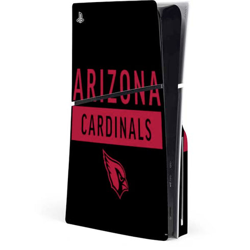 NFL Arizona Cardinals Black Performance Series PS5 Slim Disk Console Skin