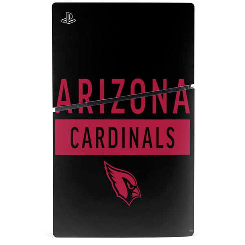 NFL Arizona Cardinals Black Performance Series PS5 Slim Disk Console Skin