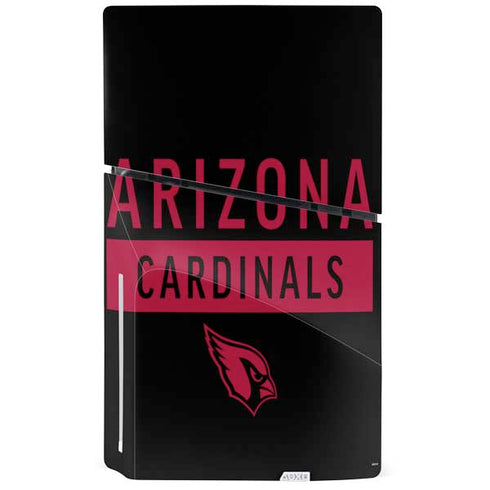 NFL Arizona Cardinals Black Performance Series PS5 Slim Disk Console Skin