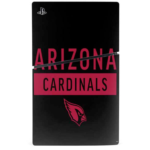 NFL Arizona Cardinals Black Performance Series PS5 Slim Digital Edition Console Skin
