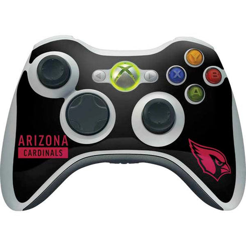 NFL Arizona Cardinals Black Performance Series Xbox 360 Wireless Controller Skin