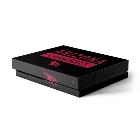 NFL Arizona Cardinals Black Performance Series Xbox One X Console Skin