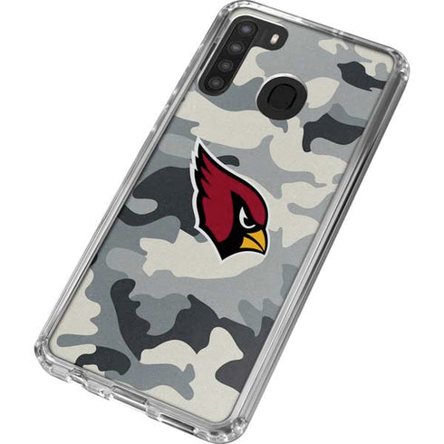 NFL Arizona Cardinals Camo Galaxy A21 Clear Case