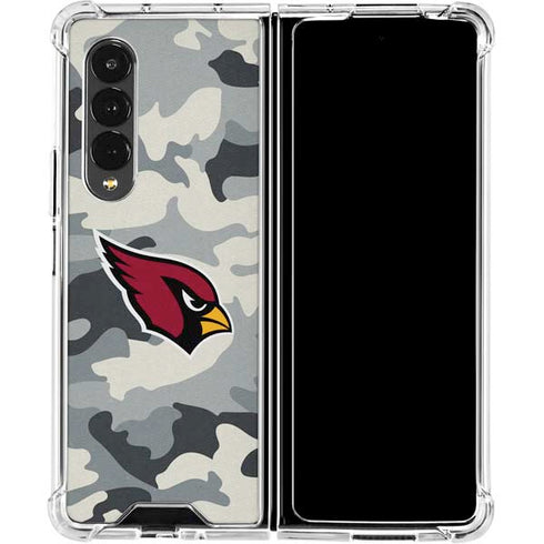 NFL Arizona Cardinals Camo Galaxy Z Fold4 5G Clear Case