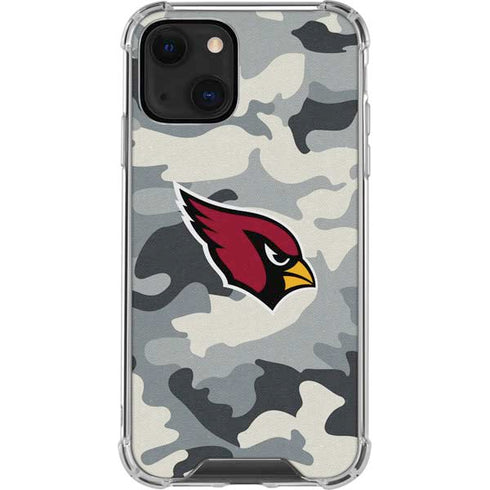 NFL Arizona Cardinals Camo iPhone 15 Plus Clear Case